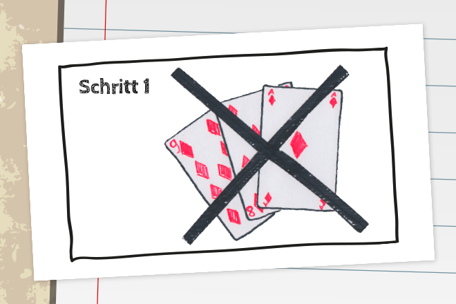 Schritt 1 Kartentricks